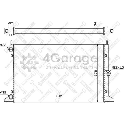 STELLOX 1026573SX Радиатор охлаждение двигателя