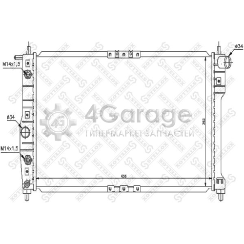 STELLOX 1025146SX Радиатор охлаждение двигателя