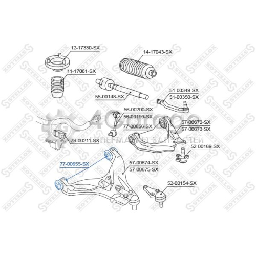 STELLOX 7700655SX Подвеска рычаг независимой подвески колеса