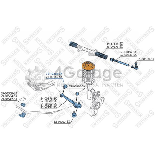 STELLOX 7212339SX Подвеска рычаг независимой подвески колеса