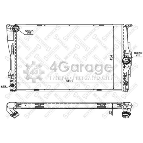 STELLOX 1025581SX Радиатор охлаждение двигателя