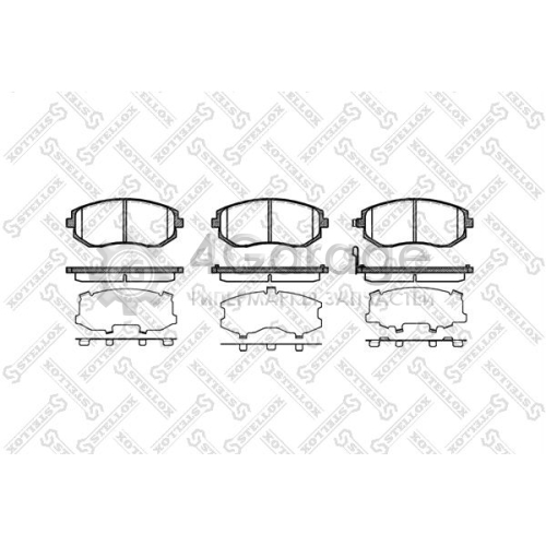 STELLOX 962011BSX Комплект тормозных колодок дисковый тормоз