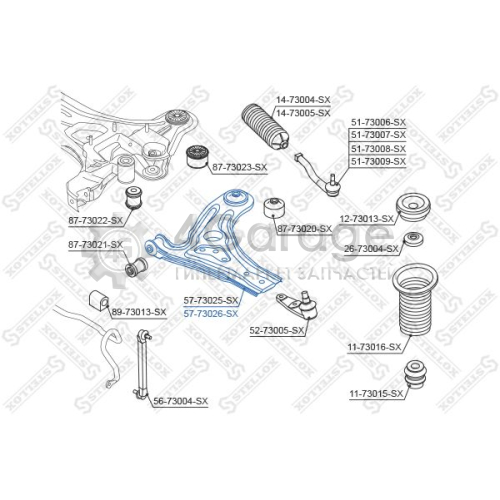 STELLOX 5773026SX Рычаг независимой подвески колеса подвеска колеса