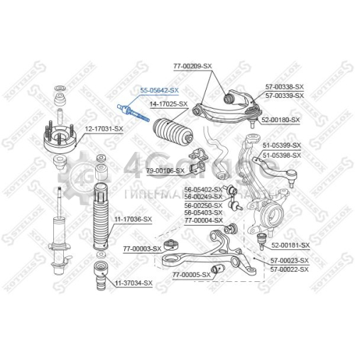 STELLOX 5505642SX Осевой шарнир рулевая тяга