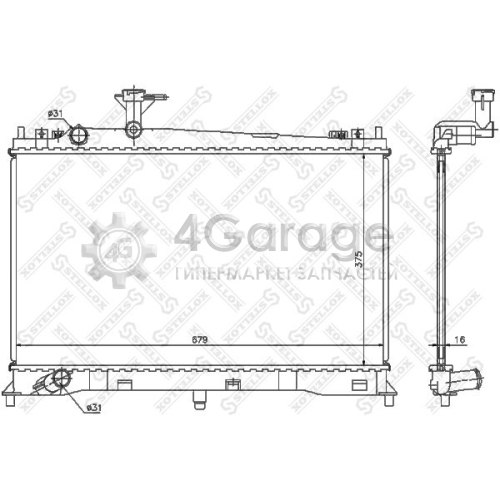 STELLOX 1025076SX Радиатор охлаждение двигателя