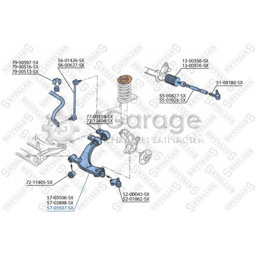 STELLOX 5703507SX Рычаг независимой подвески колеса подвеска колеса