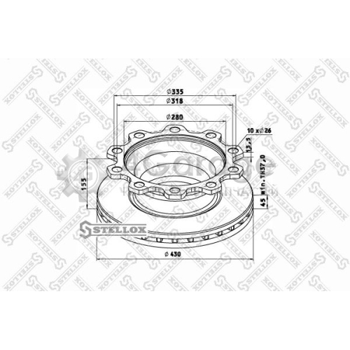 STELLOX 8500705SX Тормозной диск