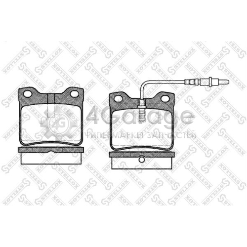 STELLOX 332002SX Комплект тормозных колодок дисковый тормоз