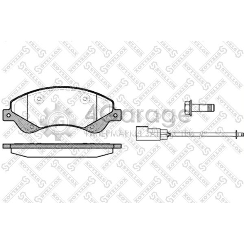 STELLOX 1262002SX Комплект тормозных колодок дисковый тормоз