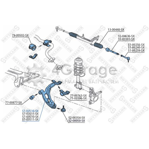 STELLOX 5703510SX Рычаг независимой подвески колеса подвеска колеса