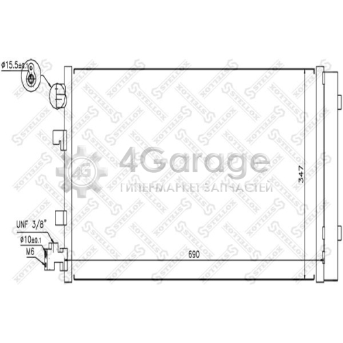 STELLOX 1045673SX Конденсатор кондиционер