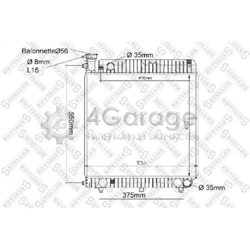 STELLOX 1025035SX Радиатор охлаждение двигателя