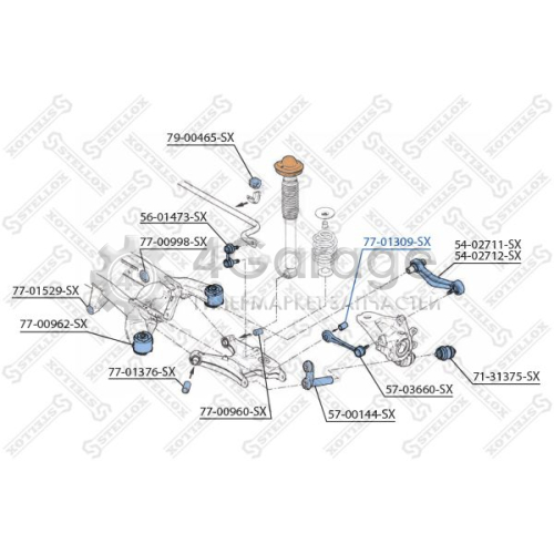 STELLOX 7701309SX Подвеска рычаг независимой подвески колеса