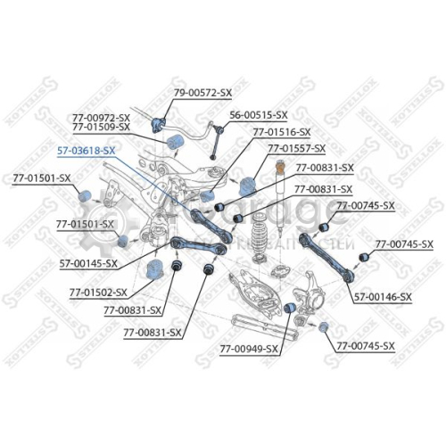 STELLOX 5703618SX Рычаг независимой подвески колеса подвеска колеса