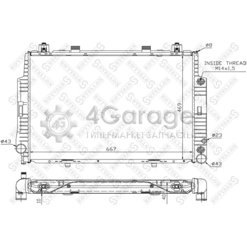 STELLOX 1025373SX Радиатор охлаждение двигателя