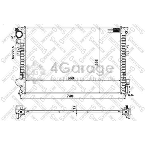 STELLOX 1025028SX Радиатор охлаждение двигателя