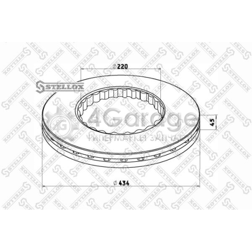 STELLOX 8500734SX Тормозной диск