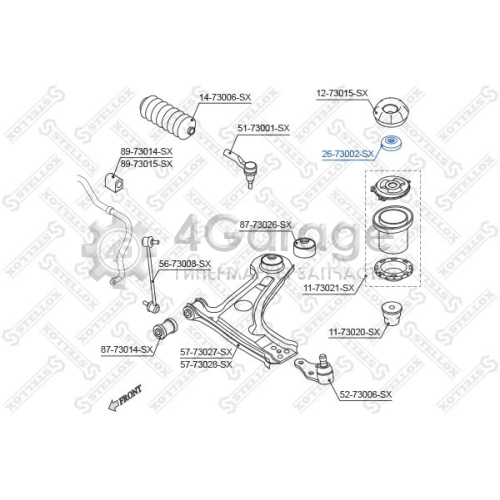 STELLOX 2673002SX Опора стойки амортизатора