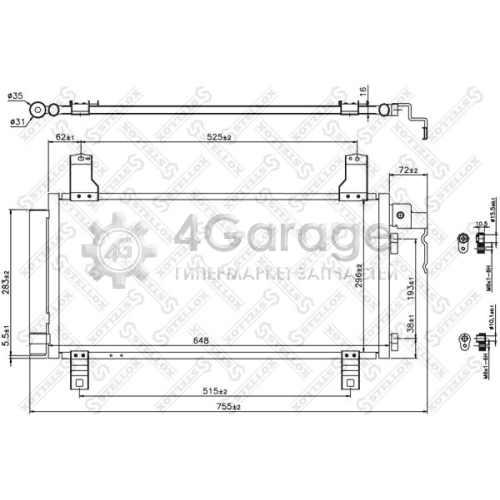 STELLOX 1045119SX Конденсатор кондиционер