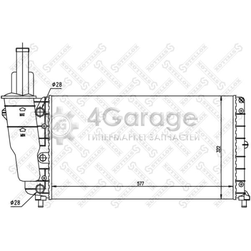 STELLOX 1025084SX Радиатор охлаждение двигателя