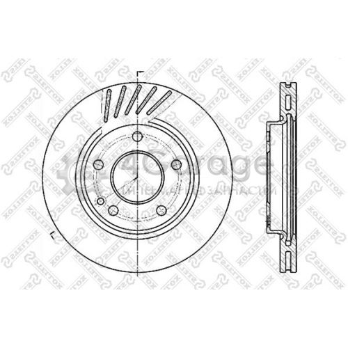 STELLOX 60203346VSX Диск тормозной передний \ MB W168 1.