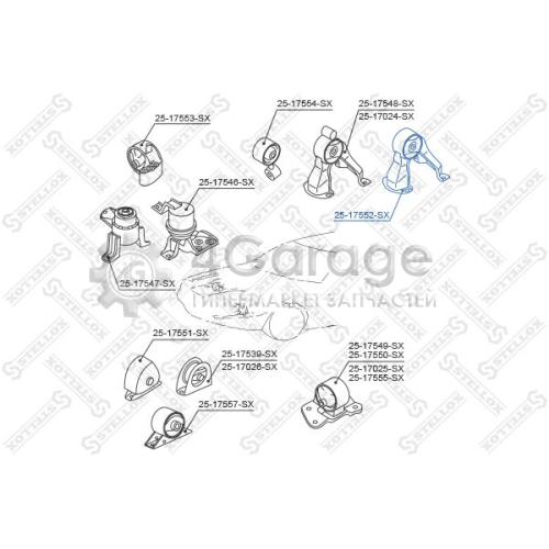 STELLOX 2517552SX Подвеска двигатель