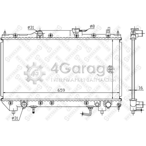 STELLOX 1025112SX Радиатор охлаждение двигателя