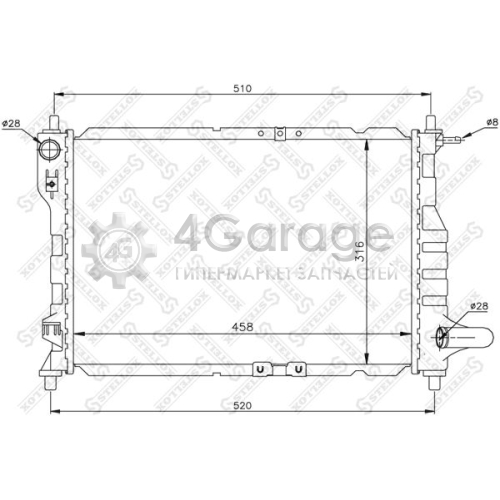 STELLOX 1025435SX Радиатор охлаждение двигателя