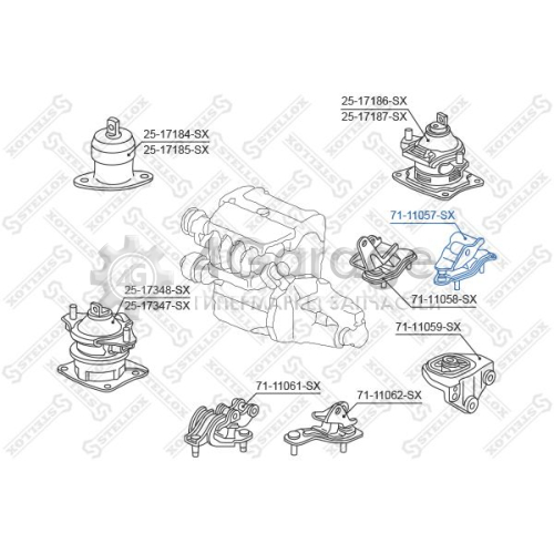 STELLOX 7111057SX Подвеска ступенчатая коробка передач