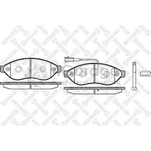 STELLOX 001091BSX Комплект тормозных колодок дисковый тормоз