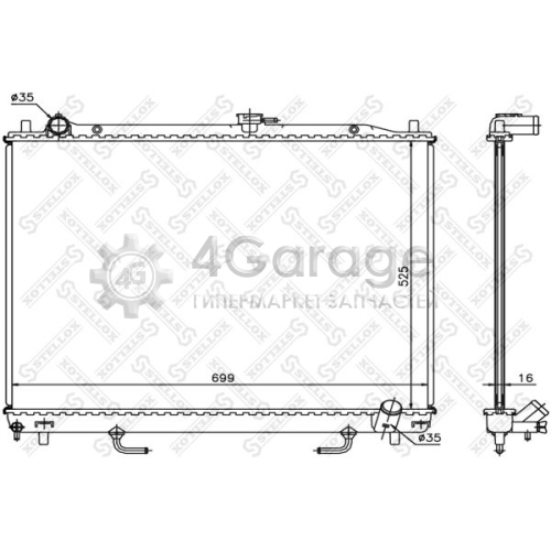 STELLOX 1026693SX Радиатор охлаждение двигателя