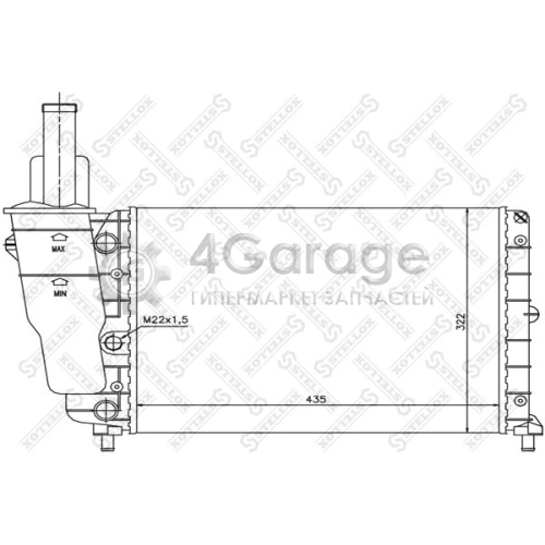 STELLOX 1025255SX Радиатор охлаждение двигателя