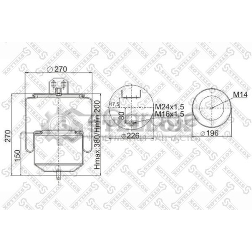 STELLOX 9078041SX Кожух пневматической рессоры