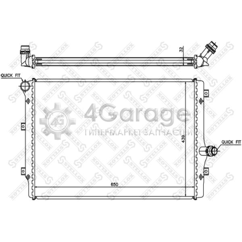 STELLOX 1025206SX Радиатор охлаждение двигателя