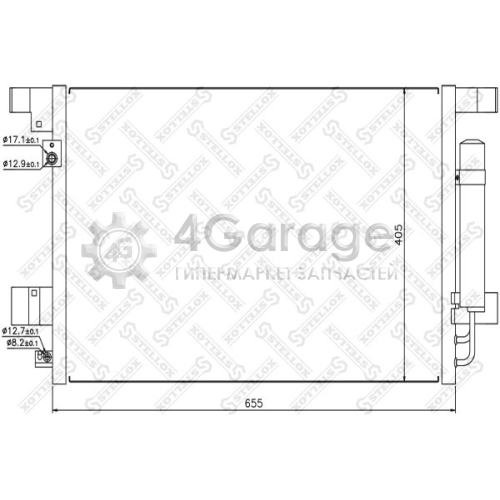 STELLOX 1045135SX Конденсатор кондиционер