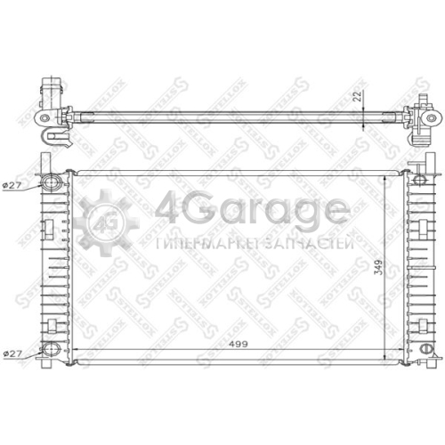 STELLOX 1025781SX Радиатор охлаждение двигателя