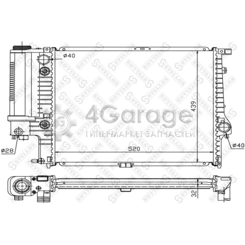 STELLOX 1025250SX Радиатор охлаждение двигателя