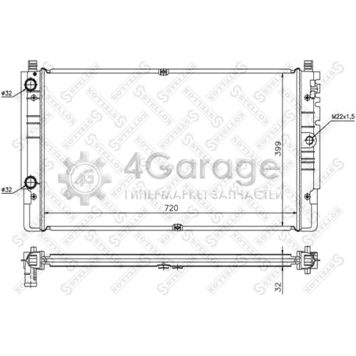 STELLOX 1026422SX Радиатор охлаждение двигателя