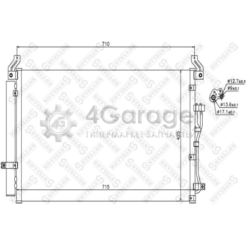 STELLOX 1045281SX Конденсатор кондиционер