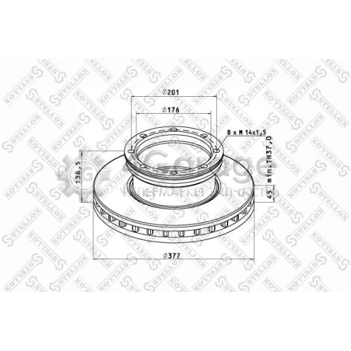 STELLOX 8500701SX Тормозной диск