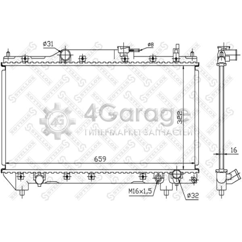 STELLOX 1025113SX Радиатор охлаждение двигателя