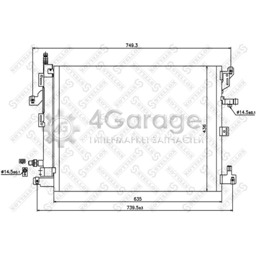 STELLOX 1045663SX Конденсатор кондиционер