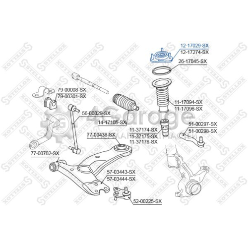 STELLOX 1217029SX Опора стойки амортизатора