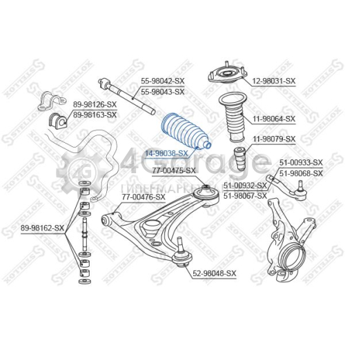 STELLOX 1498038SX Пыльник рулевое управление