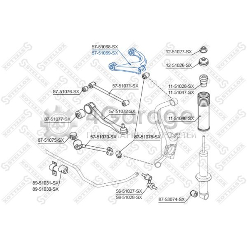 STELLOX 5751069SX Рычаг независимой подвески колеса подвеска колеса