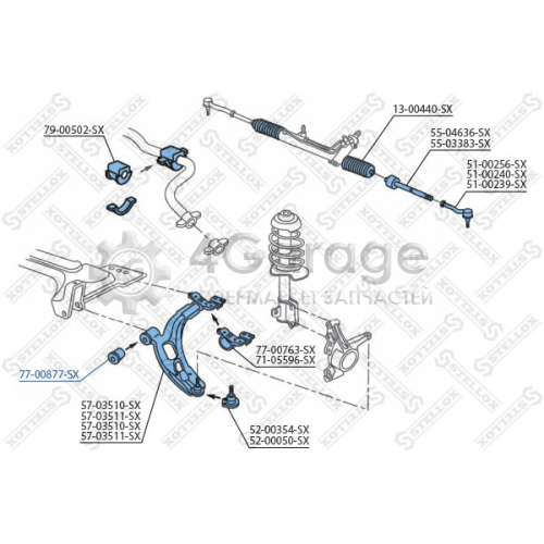 STELLOX 7700877SX Подвеска рычаг независимой подвески колеса