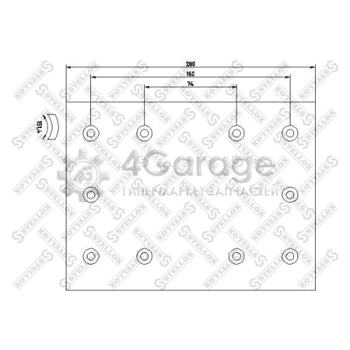 STELLOX 8501082SX Комплект тормозных башмаков барабанные тормоза