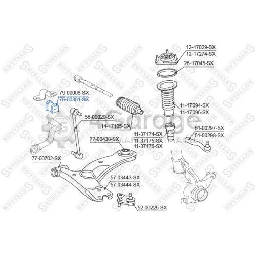 STELLOX 7900301SX Опора стабилизатор