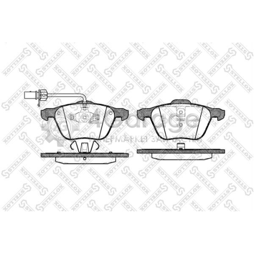 STELLOX 847002BSX Комплект тормозных колодок дисковый тормоз