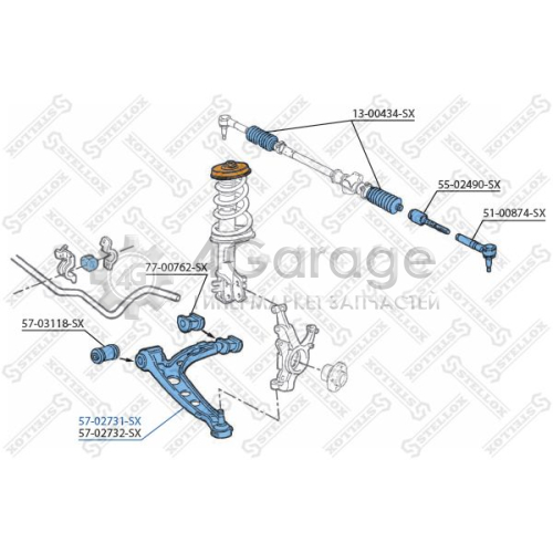 STELLOX 5702731SX Рычаг независимой подвески колеса подвеска колеса